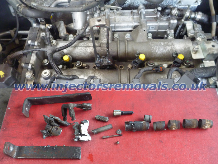 Snapped and welded injector removed from Citroen
                Relay with 3.0 HDi EURO 5 engine