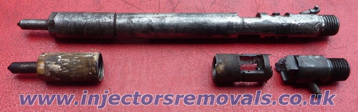 Snapped and welded injector removed from
                SsangYong Kyron with 2.0 engine