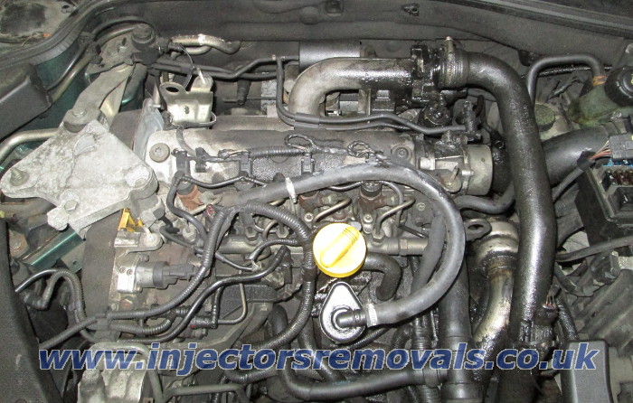 Injector removal from Renault Laguna / Clio /
                Megane with 1.9 engine